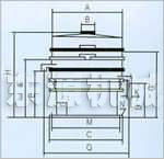 超聲波振動篩外型尺寸圖