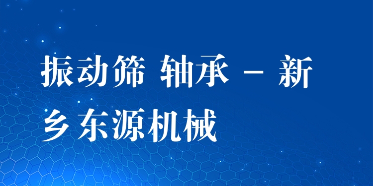 振動篩 軸承 - 新鄉(xiāng)東源機械